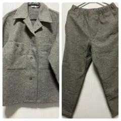 ズボンのみ【UNIQLO U】フリースオーバージャージーシャツ＆パンツ ブラウン