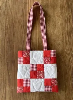 ハンドメイド♡パッチワークキルトミニトートバッグ