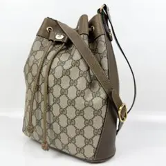 GUCCI グッチ 巾着 ショルダーバッグ シェリーライン GGスプリーム ロゴ