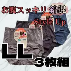 ガードル ショーツ 3枚組 LL 綿混 パワーネット ヒップギャザー 補整下着のサムネイル