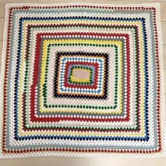 手編み♡ハンドメイド♡マルチカバー♡ブランケット♡かぎ編み