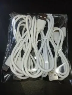 ホワイトUSB充電ケーブル 4本セット タイプC