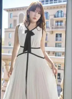 Her lip to Gathered Bicolor Dress - メルカリ