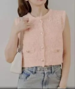 Chicoツイードライクベスト chicoカーディガン　chicoニットベスト