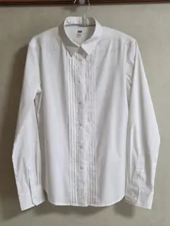 ユニクロ ホワイト 長袖ブラウス レディースM