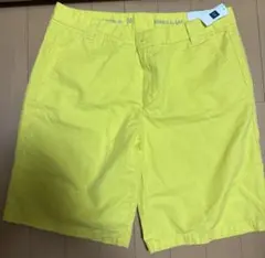 新品　値札付　GAP ギャップ　カーキ　ハーフパンツ　黄色　サイズ10