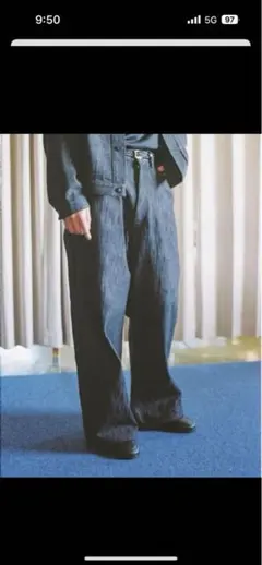 LIDNM XX SLUB BAGGY DENIM 黒 M