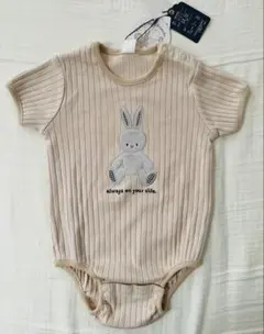 【新品未使用品】ベビーロンパース　うさぎ　80cm 綿100% 体重11kg