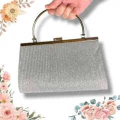 2way パーティーバッグ シルバー ハンドバッグ ショルダーバッグ 結婚式