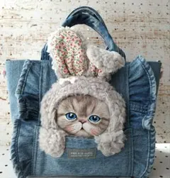 コヤンイサムチョン　ルミ　デニムリメイクトートバッグ　フリル