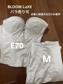 BLOOM LuXE バックレスビスチェ ブライダルインナーE70 ガードルM