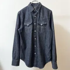 【美品】RRL コンチョボタン デニムウエスタンシャツ