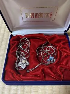 シルバー 花モチーフネックレスセット 開運ネックレス