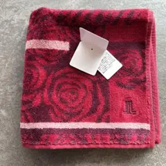 新品未使用　LANVIN バラ柄 タオルハンカチ　綿100%