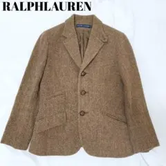 美品✨ラルフローレン ヘリンボーン アルパカ混 くるみボタンテーラードジャケット