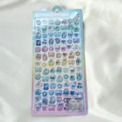 【正規品】ボンボンドロップシール/ミニ　カラフル　よるねこ