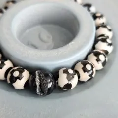 笑い口 三眼 天珠 ブレスレット 120i 天然石