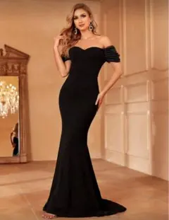 ブラックマーメイドドレス