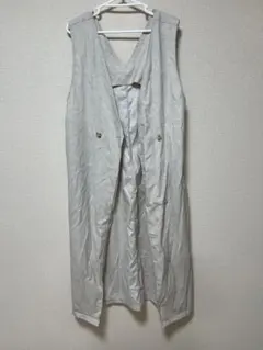 ロングジレ、ロングワンピース 2way アイボリー Mサイズ