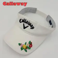 【Callaway】キャロウェイ サンバイザー ゴルフ 花柄 刺繍 帽子