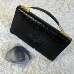 希少 極美品 タートルレザー ショルダーバッグ クラッチバッグ 2way 本革