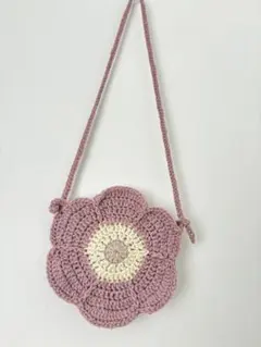【4/24までセール】お花のポシェット 編み物 ハンドメイド