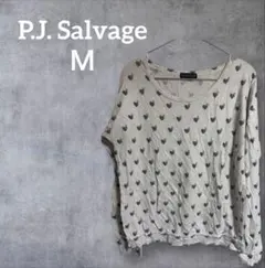 P.J. Salvage ハート音符プリント Tシャツ 【Ｍ】長袖Tシャツ