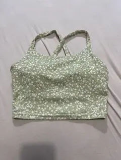 emmi yoga トップス　ノースリーブ　黄緑