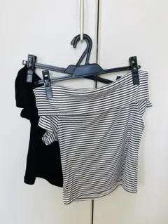 オフショルトップス2枚セット