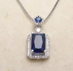 至高の逸品★英国アンティーク　サファイアデザイン　ネックレス★