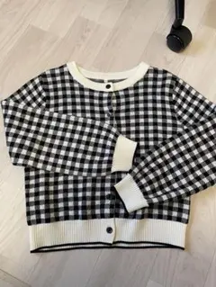 GU GIRLS ウォッシャブルギンガムチェックカーディガン