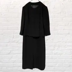 11262 喪服 ブラックフォーマル ワンピース 黒 9号 M 冠婚葬祭 礼服