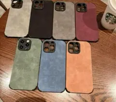 iPhone15pro ケース　スウェードシリコンカバー　指紋防止　人気　韓国