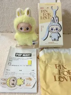 【F】 LABUBU PIN FOR LOVE イニシャル ラブブ