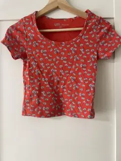ユニクロ UT ポール&ジョー コラボ 花柄 半袖Tシャツ レッド