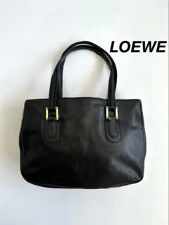 LOEWE ANAGRAM LOGO LEATHER TOTE HAND BAG