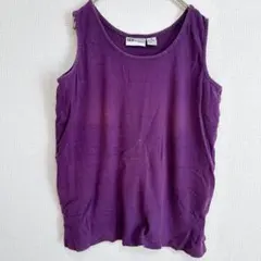 PK ELLIOT パープル タンクトップ 【M】ノースリーブ 紫 無地