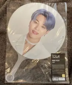 BTS ジミンのうちわ　袋と付属のキーホルダー付き