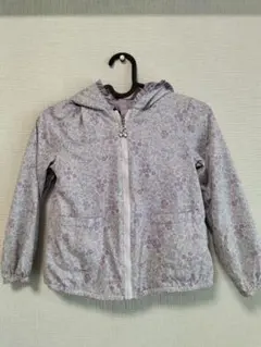 花柄フード付きジャケット　リバーシブル（薄紫色）