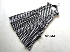 MSGM イタリア製　フリル　ギンガムチェック　ワンピース　サイズ40のサムネイル