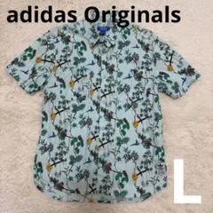 adidas 半袖シャツ 総柄 花柄 バード柄 アディダスオリジナルス アロハのサムネイル