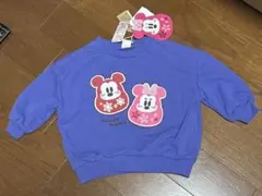 値下げ！新品未使用　リトシー　ディズニー　ミッキー　ミニー　トレーナー　紫　90