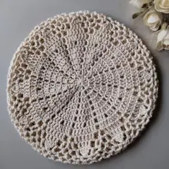 ドイリー グラニースクエア マルチマット ハンドメイド ナチュラル