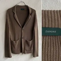 イタリア製 ZANONE コットン ニットジャケット ザノーネ 48のサムネイル