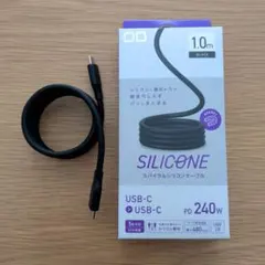 CIO スパイラルシリコンケーブル シリコンケーブル 1.0m 240W