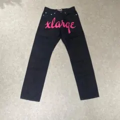 X-LARGE エクストララージ W30 フロントロゴ プリント デニムパンツのサムネイル