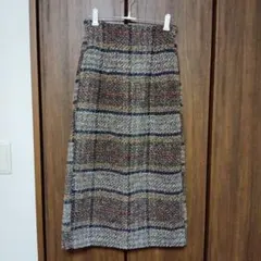 Mサイズ ツイードタイトスカート　ウエストギャザー