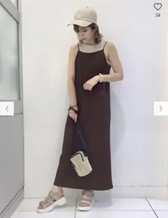 m*◎様 GU リブキャミソールワンピース【美品】