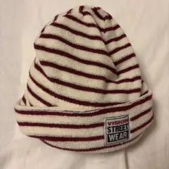 VISION STREET WEAR ストライプニット帽