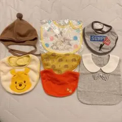 【おまとめ】赤ちゃん用スタイ/帽子　よだれかけセット Disneyなど7点